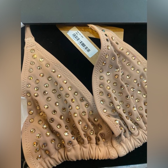 NWT SKIMS diamond encrusted triangle bralette Size L - Picture 1 of 4